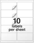 2" x 4" Shipping Address Labels for Laser Inkjet Printer, Mailing Label White for Package or Envelope, Printable Label Sheet 5163 8163 (50 Sheets 500 Labels) by PAPRMA