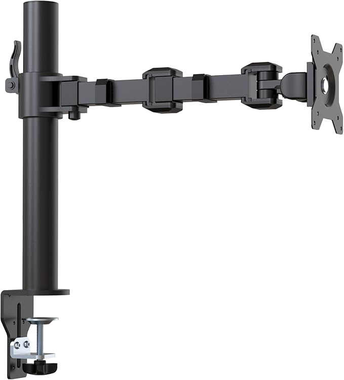 Amazon Basics Single Computer Monitor Stand with Tilt and Rotation,Height Adjustable VESA Desk Arm Mount,Steel,30 inches,Black,(Pack of 6) - Image 2