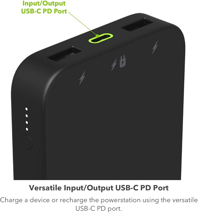 mophie Powerstation 2023 with PD Power Bank - 10,000 mAh Large Internal Battery, (2) USB-A Port and (1) 20W USB-C PD Fast Charging Input/Output Port, Travel-Friendly - Image 6