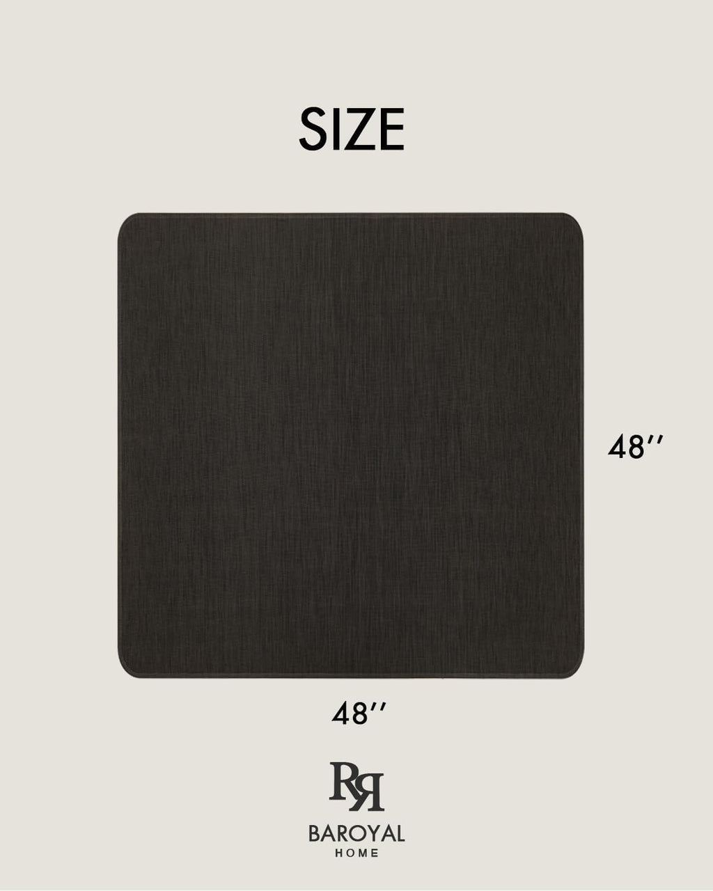 Baroyal Office Chair Mat for Hardwood Floor, Anti-Slip PVC, 48 x 48 Inch - Image 2