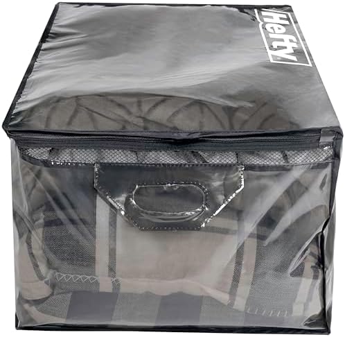 Hefty Storage Bags Extra Large Double Zipper Backpack, Heavy Duty Water Resistant Moving Totes with Shoulder Straps, Foldable Reusable Packing Organizers, 6 Pack (X-Large Black) - Image 7