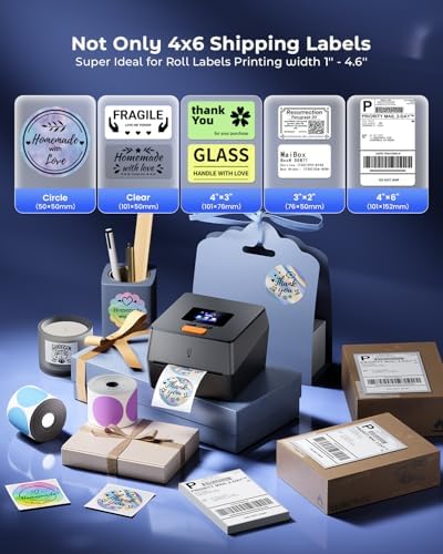 Phomemo D420D Shipping Label Printer & Packs of 250pcs 4x6 Thermal Labels - Image 7
