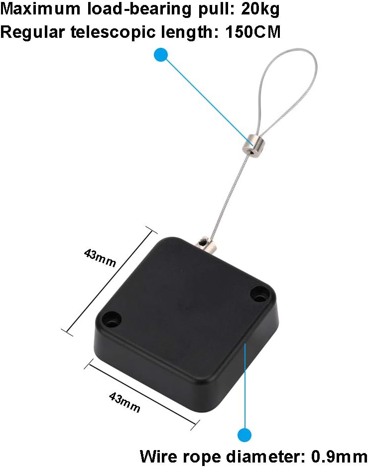 Loradar Retractable Cable Lock with Cable Tethers Customizable Cable Tether Stop Lost of Conference All Kinds Adapters and Safety Lock for All Kinds of Exhibits Such As Earphone.,Glasses,Watches. - Image 5