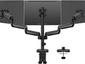 MOUNTUP Triple Monitor Mount for 17-32 inch Screens, Full Motion Triple Monitor Stand, 3 Monitors Desk Mount Holds 4.4-19.8 lbs Each, Clamp & Grommet Mounting, Black by MOUNTUP