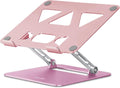 Aoviho Adjustable Laptop Stand for Desk,Portable Laptop Stand Holder and Riser,Foldable Aluminum Notebook Computer Stands for MacBook Air Pro HP Lenovo Dell Samsung, 10-15.6 inch,Blush Rose Silver by Aoviho