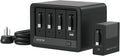 12-in-1 Desktop Charging Station with 3 Retractable Type-C Charger Blocks, 1 Micro Charger and 1 Lightning Charger, 4 USB C Ports, 160W Fast Charging Hub with 33.5in Cable for Multiple Devices by GITRYIN