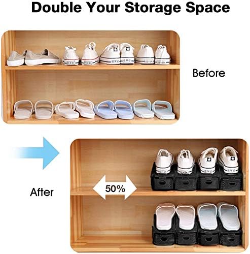 Neprock Closet Shoe Organizer,Shoe Storage Organizer Shoe Rack for Closet Organization,Shoe Slots Organizer De Zapatos Shoe Hoder Space Saver for Entryway(36 Pack)(Black) - Image 3