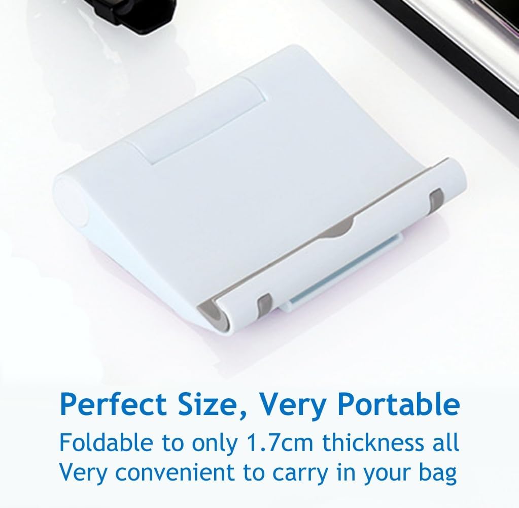 Cell Phone Stand 2 Pack, Desktop Holder for Phones & Tablets (2, White) - Image 7
