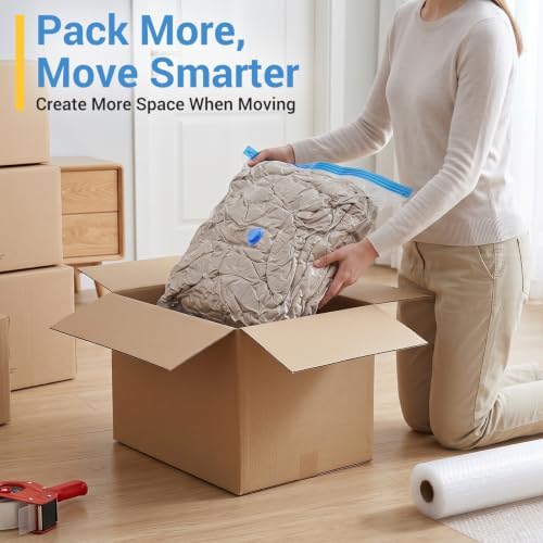 Fygrip 80% Space Saver Vacuum Storage Bags with Hand Pump, 10 Large | Plastic Packaging Bags, Vacuum Seal Bags for Clothing, Travel Lugggage, Blankets, Comforters - Image 6