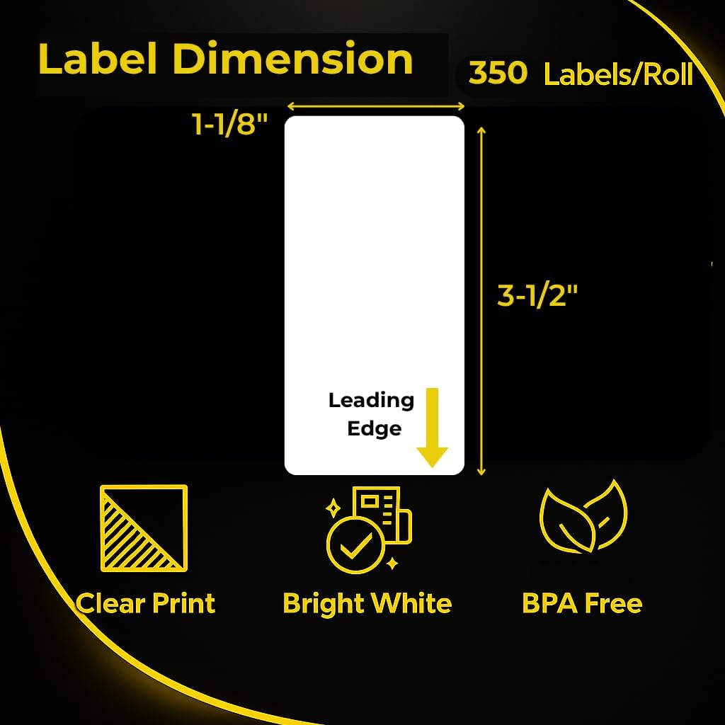 24 Rolls Thermal Address Labels Compatible for Dymo 30252 (1 1/8" x 3 1/2") - Image 2