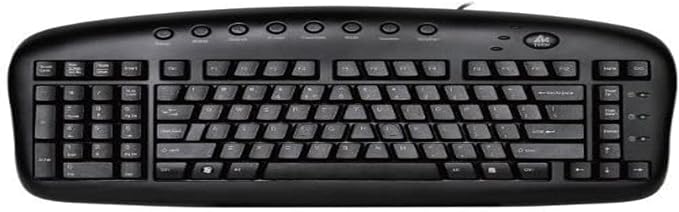 Ergonomic Left Handed Keyboard for Business / Accounting - 8 Multimedia Hotkeys - Eliminates RSI and Carpal Tunnel - Patented Natural_A Keycaps to Reduce Back and Shoulder Strain to Improve Posture by A4tech