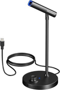 USB Desktop Microphone, Computer Microphone for PC with Noise Cancellation & Click to Mute Function for Recording, Gaming, Podcasting, Streaming, YouTube, Mac, Laptop by Aokeo