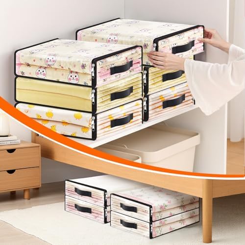 SpaceWhisper Clear Sheet Storage Bags, 6 Pack, 15.7 x 13.8 x 3.9 in | Sheet organizers and storage, zippered closure, thick plastic, reinforced handles, clothes, blankets, under-bed storage - Image 7