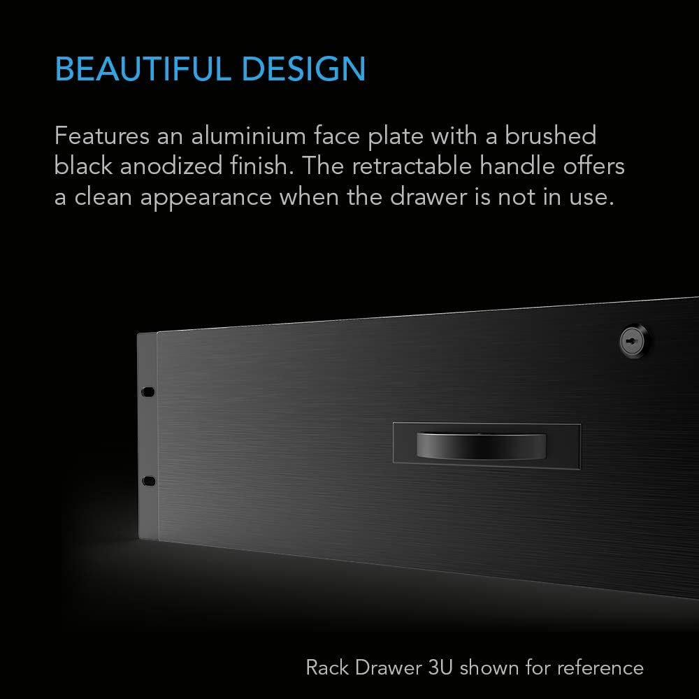 AC Infinity Rack Mount Drawer 4U, Locking Storage for 19" Server & AV Racks - Image 3