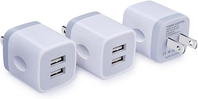 USB Wall Charger, Charging Adapter 3Pack 2.1A Dual Port USB Wall Charging Plug Block Head Box Travel Charger Cube Compatible iPhone 17 16 15 14 13 12 Pro Max XS XR 8 Plus,Pad,Pod,Samsung,Android Phone - Image 8