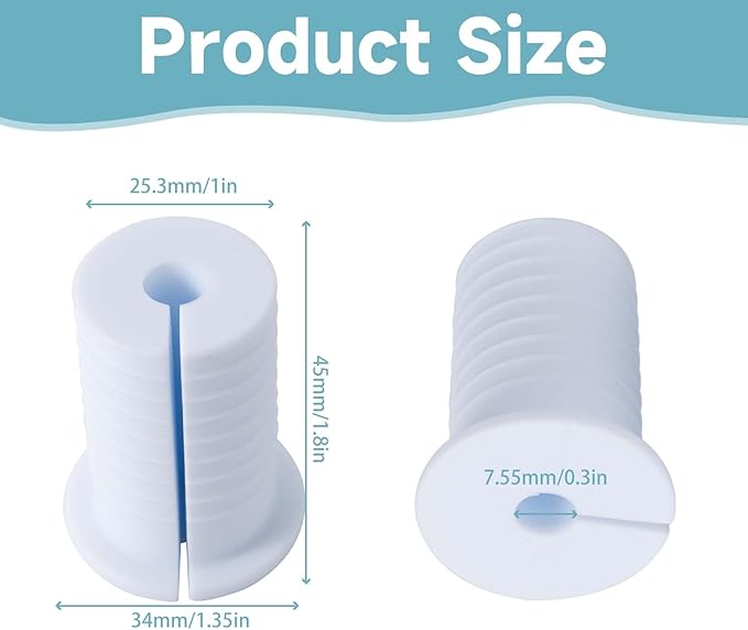 2 Pcs Starlink Cable Routing Kit for 1 Inch Wall Hole, Perforated Silicone Grommet, Cable Punch for Ethernet (White) - Image 2