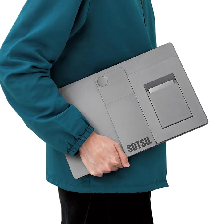 SOTSU FlipAction Pro 16" Gen2 2.5K Premium Portable Monitor | Metallic Gray | 2560x1600 | 120Hz | 100% DCI-P3 | 400 Nits | Pivot Rotate | Full Metal CNC | Works with Mac & Windows - Image 8