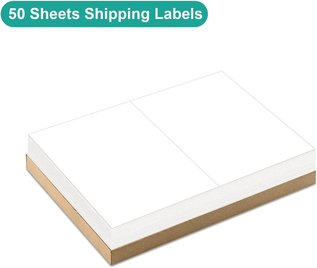 MFLABEL Half Sheet Label Laser/Ink Jet Shipping Label 8.5 x 11 Inches Packaging Labels, Address Labels for Laser & Inkjet Printers, 1600 Count(800 Sheets) - Image 3