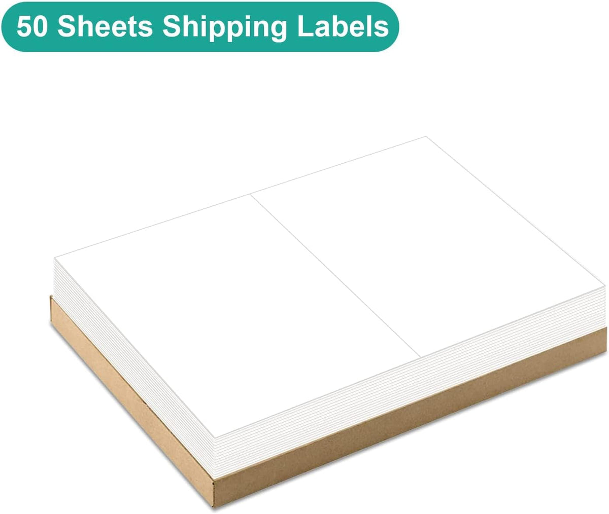 MFLABEL Half Sheet Label Laser/Ink Jet Shipping Label 8.5 x 11 Inches Packaging Labels, Address Labels for Laser & Inkjet Printers, 1600 Count(800 Sheets) - Image 3