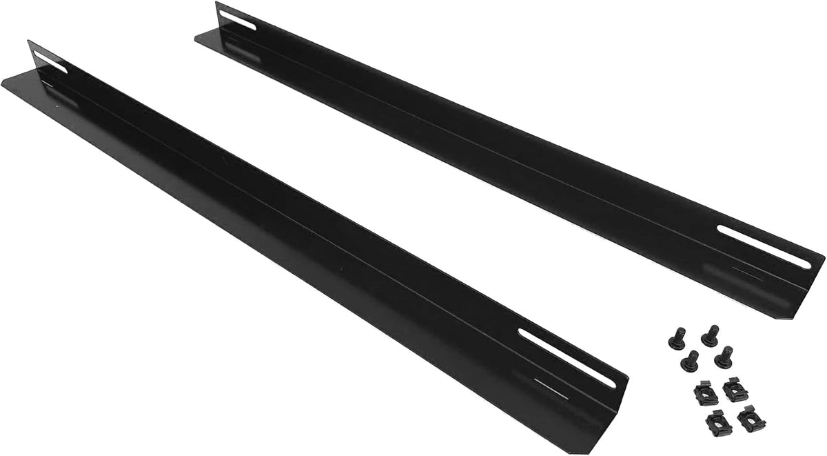 GlobalRack 28in Server Rack Rail Shelf Rail,L-Shape Pair, Heavy Steel by Global Rack