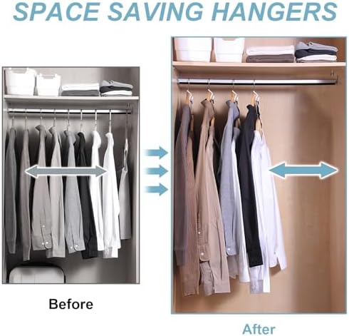 50 PCS Space Saving Hanger - Clothes Connector Hooks, Stacking Space Saver, Plastic Closet Organizers and Storage Extender for Heavy Duty Cascading Connection (White) - Image 3