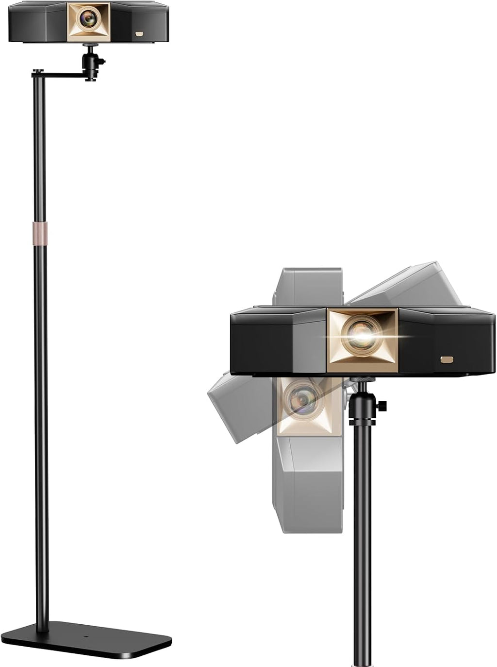 PUTORSEN Universal Projector Stand – Height Adjustable & 360° Rotatable Mount with 1/4" Screw, Compatible with Projectors, Cameras, Webcams for Home, Office, and Outdoor Use by PUTORSEN