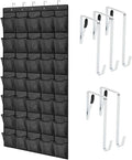 GORILLA GRIP Over the Door Shoe Organizer, 35 Large Pockets, Black | Breathable Mesh Pocket, Space Saving Hanging Storage Holder, Closet Rack Hanger for Shoes, Pantry and Bathroom Accessories by Unknown