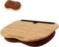 SUMISKY Lap Desk for 14" Laptops-Bamboo Laptop Desk with Cushion & Phone Holder, Portable Laptop Stand with Tray, 15x11 Inches by SUMISKY