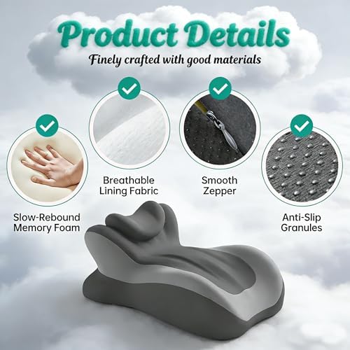 Adjustable Intimacy & Pregnancy Support Pillow - Ergonomic Foam Wedge Cushion for Back Pain, Sitting, Lying, Multi-Position with Removable Washable Cover (Dark Gray) - Image 3