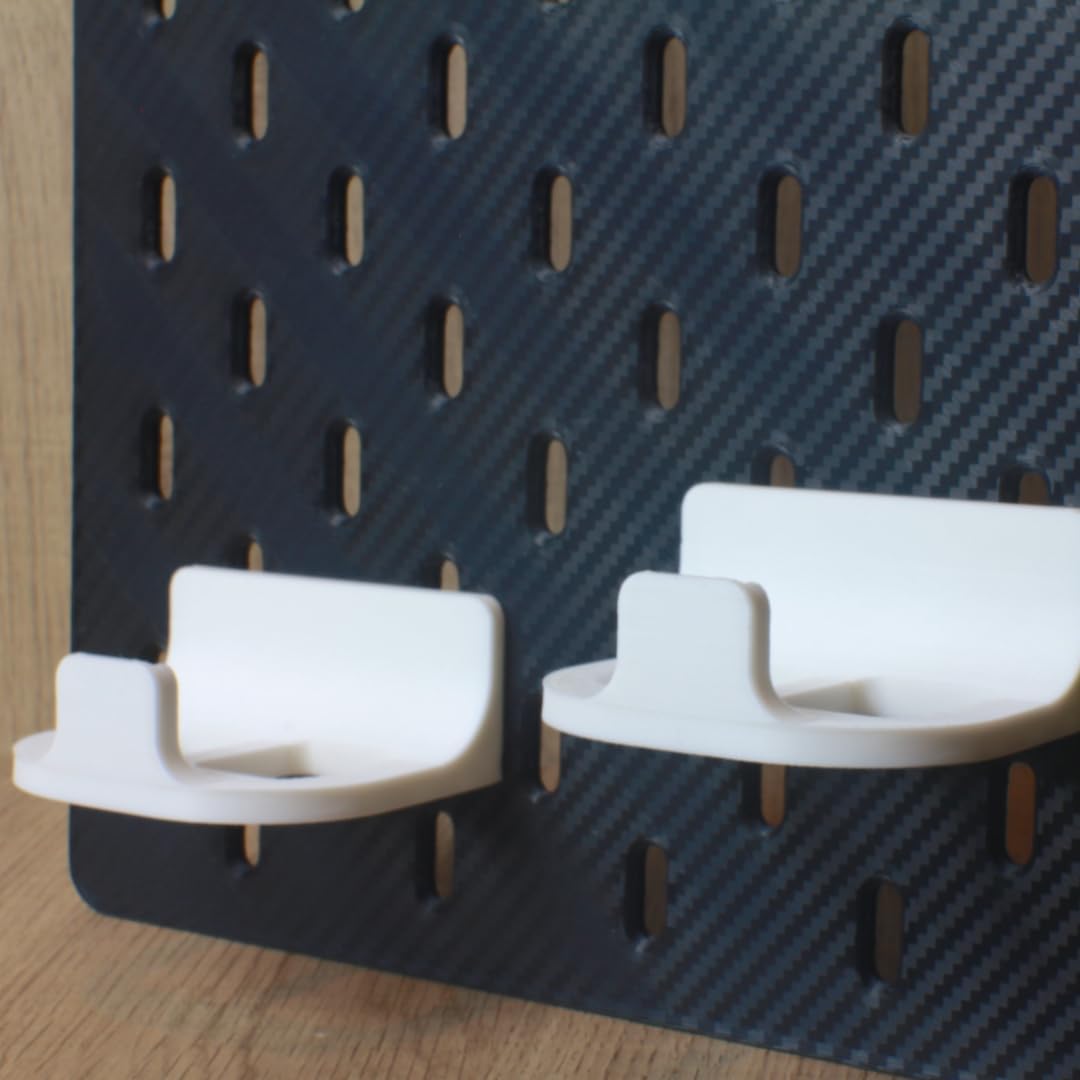 2 Universal Game Controller Mounts Compatible with IKEA SKADIS (White) - Image 7