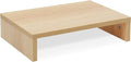 TEAMIX Wood Monitor Stand Riser for Desk - 14.2 inch, Small Laptop Stand | Natural Maple, Holds 80 lbs, Wooden Computer Stand with Storage, Ergonomic Design, Easy Assembly, For Home Office, Gaming by TEAMIX