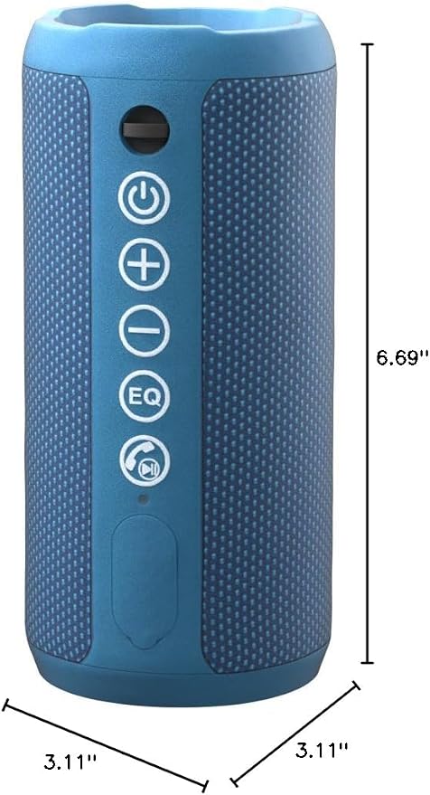 Ortizan X10 Portable Bluetooth Speaker, IPX7 Waterproof, Wireless, Blue | 24W Loud Stereo Sound, Deep Bass, Bluetooth 5.3, RGB Lights, Dual Pairing, 30H Playtime for Home/Outdoor/Party, Birthday Gift - Image 9