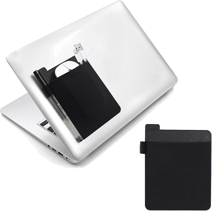 Portable External Hard Drive Carrying Case Sleeve Storage for Laptop, Reusable Adhesive Stick On Holder for Computer Accessories Wireless Mouse/Earphones/USB Cable,Travel Pocket Pouch by Unknown