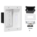 Wall Cable Concealer Management Kit, Recessed TV Outlet Box, in Wall TV Box Hidden Cable Connection Kit, Behind TV Outlet Box Recessed Wall Mount TV Box to Hide Power Cables and Low Voltage Wires by Unknown