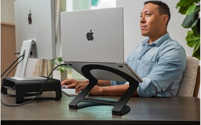 Twelve South Curve Flex | Ergonomic Height & Angle Adjustable Aluminum Laptop/MacBook Stand/Riser, fits 10"-17" - Image 8