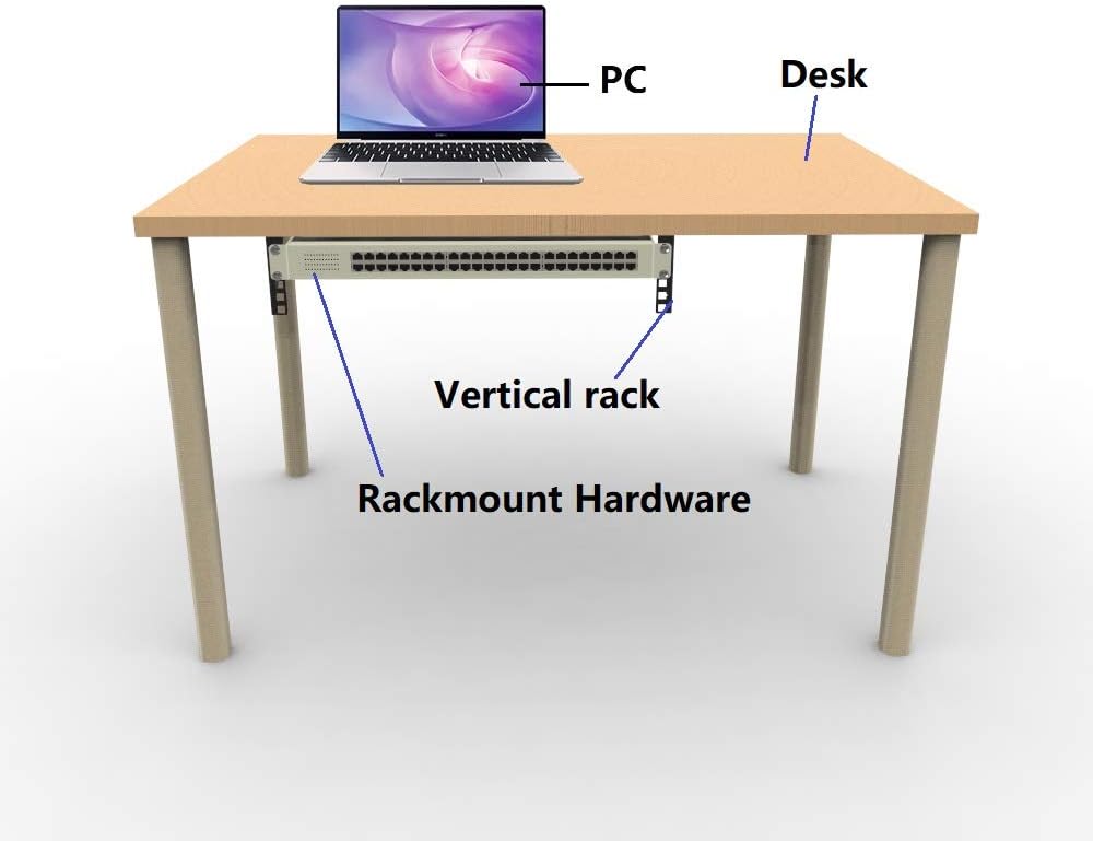 2U Steel Wall Mountable Simple Vertical Network Equipment Rack (Pack of 2) - Image 3