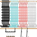 24-Pack-Closet-Organizers-and-Storage,Closet-Organizer-Hangers 5 Holes Hangers-Space-Saving for Heavy Clothes Wardrobe Closets,Dorm-Room-Essentials by HZZILEY