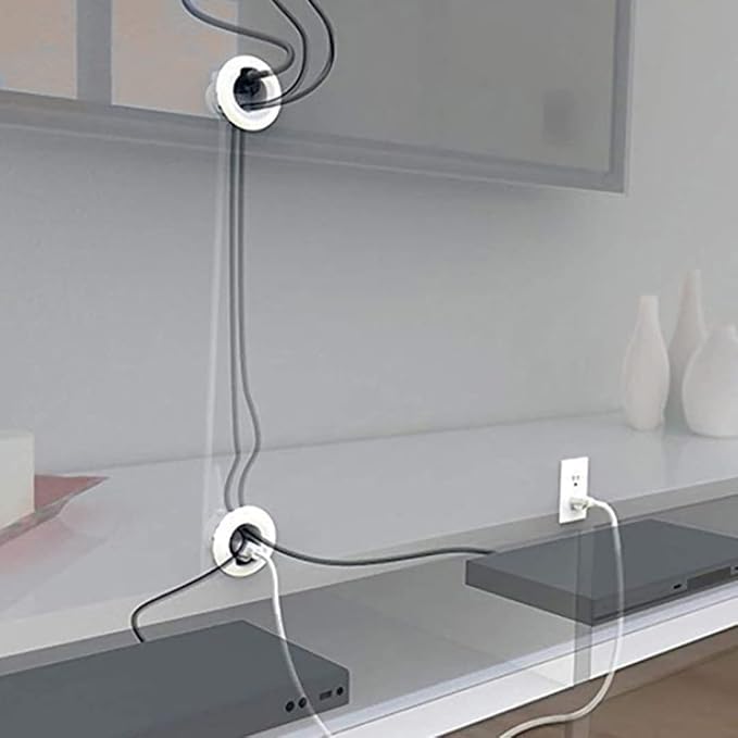 Legrand Wiremold In-Wall TV Power and Cable Grommet Kit White 1 Pack | Cord Hider, In Wall, Safe Power to TV, No Rewiring, Code Compliant Cable Management Kit, Power and Low Voltage, Easy Install - Image 8