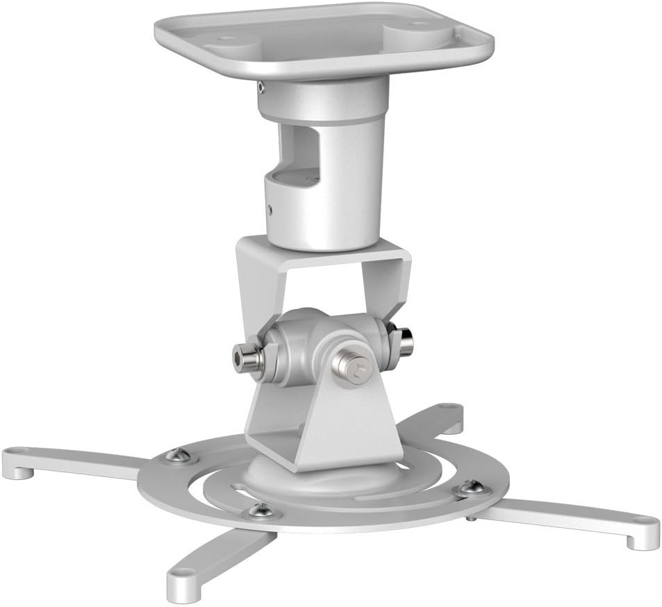 AMER Projector Mount - Ceiling Bracket LCD DLP Tilt 360° Swivel 30lbs (White) - Image 5
