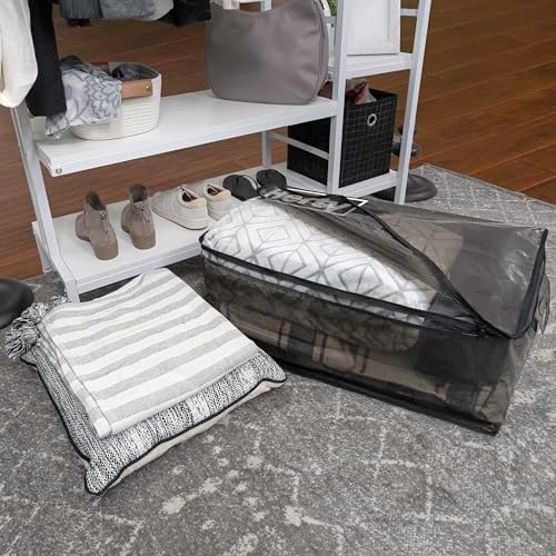 Hefty Storage Bags Extra Large Double Zipper Backpack, Heavy Duty Water Resistant Moving Totes with Shoulder Straps, Foldable Reusable Packing Organizers, 2 Pack (X-Large Black) - Image 6