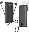 Portable Charger 10000mAh 22.5W Power Bank,Built-in 3 Cables & AC Wall Plug | Fast Charging, 0.68in Ultra Slim,Charge 5 Devices,TSA Approved Travel Essential Battery Pack for iPhone/Samsung/Android by penaover