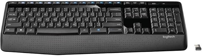 Logitech K345 Full Size Wireless Keyboard with Palm Rest for PC, Laptop | Full-sized keyboard, includes wireless USB receiver, compatible with PC, Laptop - Image 3