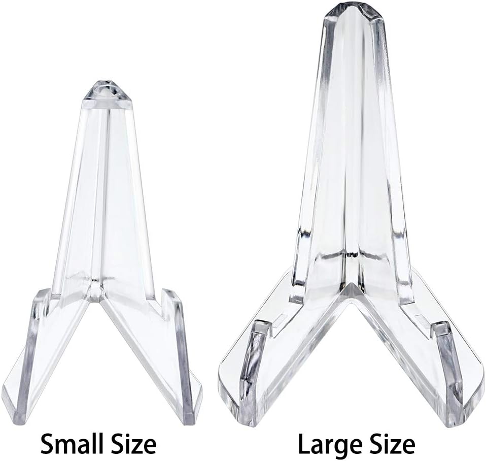 Hipiwe 12 Packs Acrylic Easel Stands Clear Mini Coin Display Easel Holder - Image 7