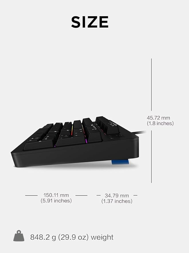 Lenovo Legion KM310 RGB Wired Gaming Keyboard & Mouse Combo - K310 Keyboard w/Silent Operation & Compact Water-Resistant Design - M300S Mouse with 8000 Adjustable DPI, 220 IPS, 6 Programmable Buttons - Image 5