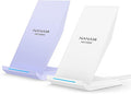 NANAMI Fast Wireless Charger 2 Pack, Desktop Wireless Charging Stand | Compatible with iPhone 17/17 Air/16/15/14/13, Phone Charger Dock for Samsung Galaxy S26/S25/S24/S23/S22/S21, Pixel 8/7 by NANAMI