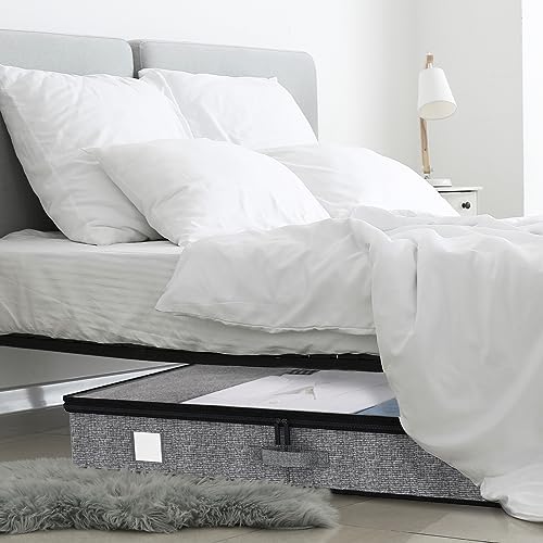 Fixwal Underbed Storage Containers 2 Pack Reinforced Under bed Organizer | Reinforced Sidewalls and Bottom, Low-Profile Design Below 4.5in, for Clothes and Linens, Under-Bed Storage - Image 6