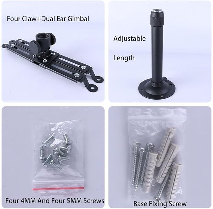 Universal Projector Ceiling or Wall Mount Black with Extendable Arms, for 12.5 in - 1.5 in Projector , Low Profile Quick Release Projector Holder Bracket Adjustable Height: 7.8in-15.7in / 20cm-40cm - Image 6