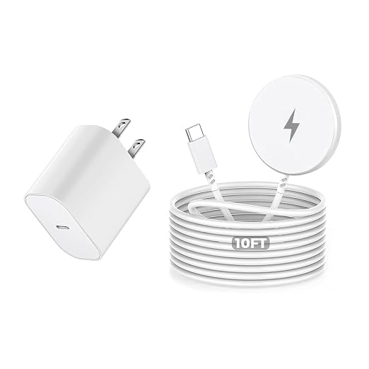 Magnetic Wireless Charger for iPhone 17 16 15, 10FT Fast Phone Charging Pad | with USB C Wall Charger Fast Block For iPhone 17 Pro Max/17/iPhone 16 Pro Max/15/Plus/Pro/14/13/12 Series,AirPods 4/3/2/Pro 2 by Unknown