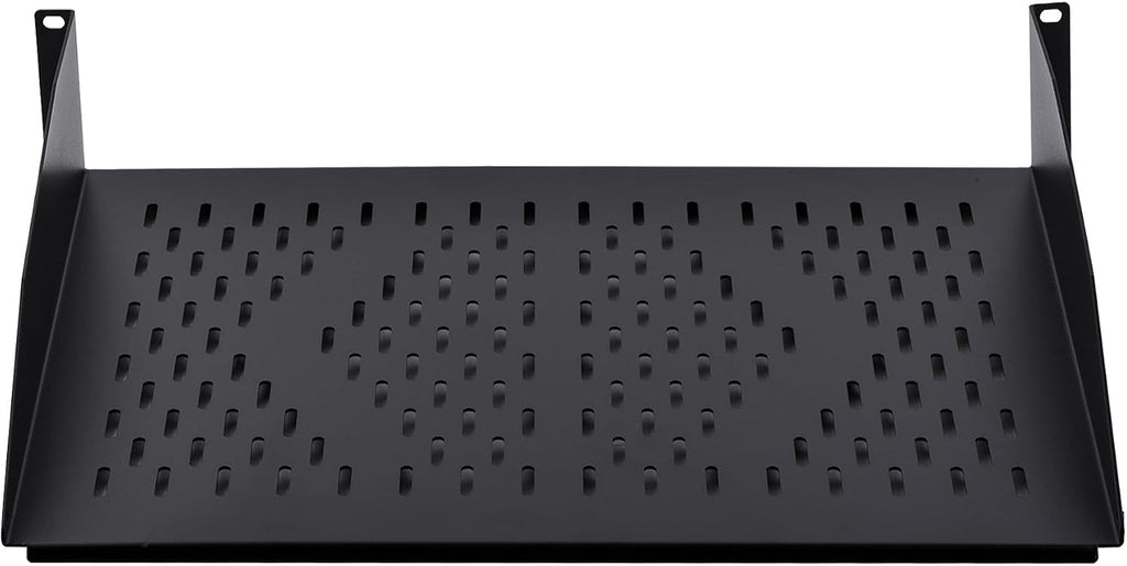 2U Cantilever Universal Rack Shelf - 14in Deep – Rackmount Shelf for 19’’ AV/Network Equipment Racks – 55lbs Capacity - 2 Pack - Image 4