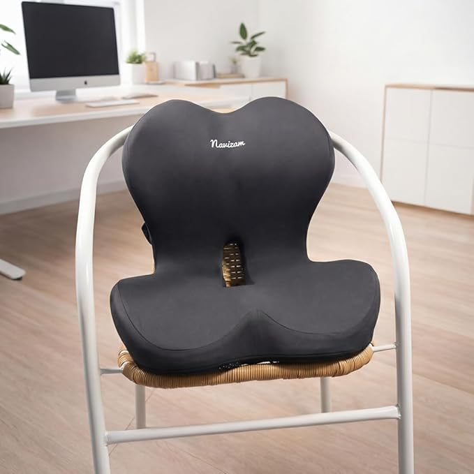 Navizam Lumbar Support Pillow for Office Chair with Memory Foam Cushion | Ergonomic Office Chair Cushion with 60D Memory Foam, Lumbar Support & One-Piece Design - Image 6